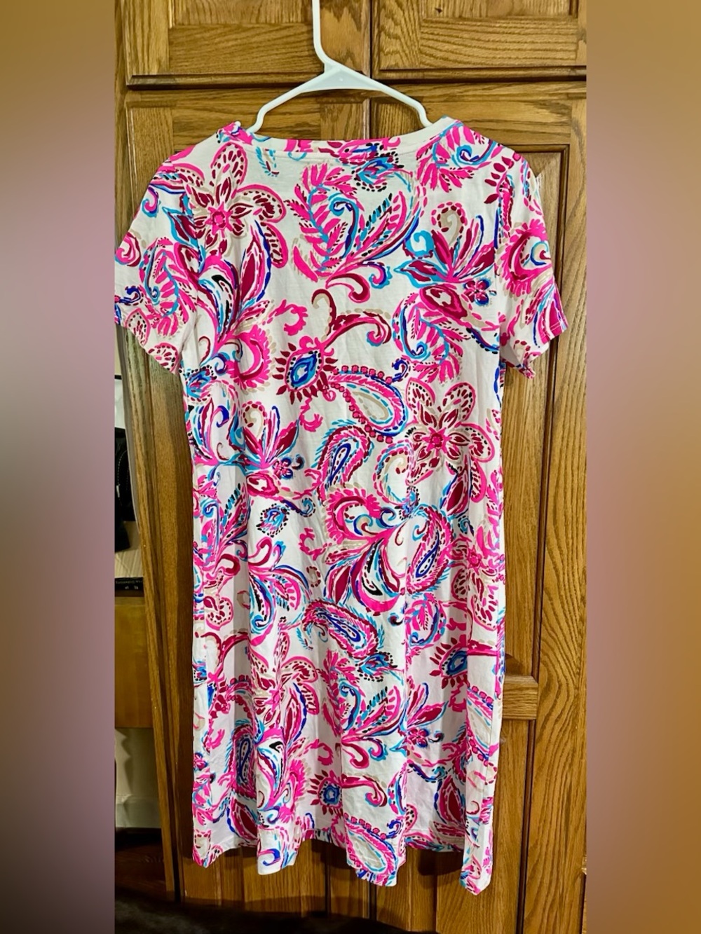Lilly Pulitzer Pink, Blue and Cream Paisley Top - Picture 2 of 3